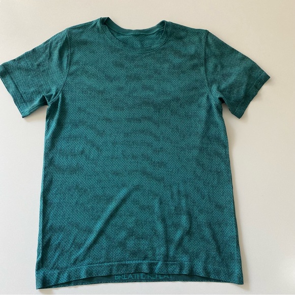Lululemon Metal Vent Breathe Short Sleeve Shirt Teal Lagoon / Rainforest Green - Picture 5 of 11
